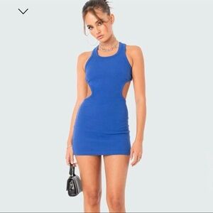 Edikted Royal Blue Cut-Out Mini Dress, brand new, unworn, no tags